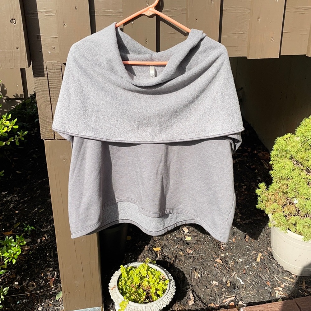 Fluxus Cowlneck cape sweatshirt